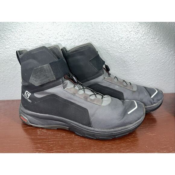Salomon T Max WR Men\'s Hiking Boots | Black/Grey | Size 13 | 407343 | EUC main image 12